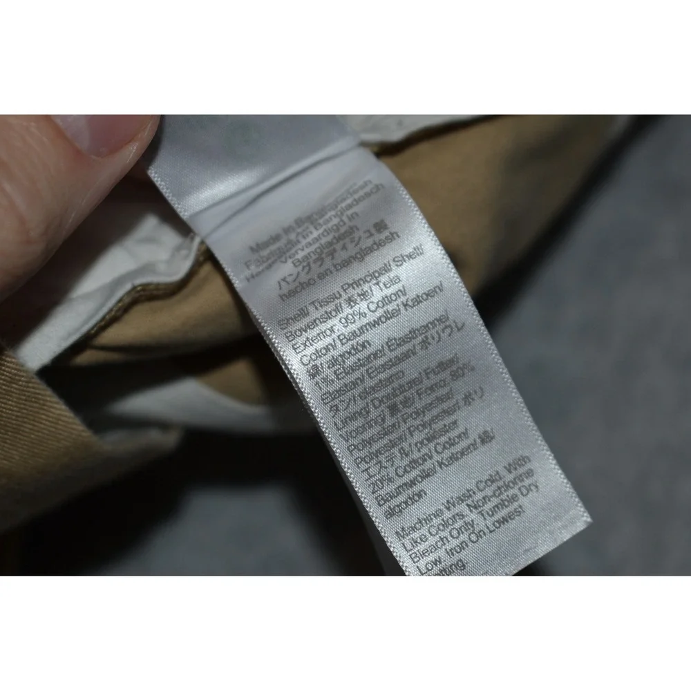 J.Crew Chino Pants Men 33x32 Tan Flex Straight Leg Cotton Blend - Picture 4 of 5